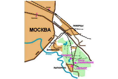 Карта москвы лыткарино