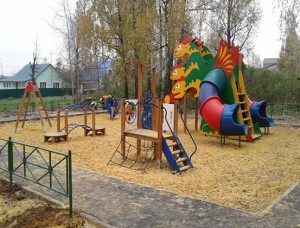 Обновленная детская площадка в п.Ганусово