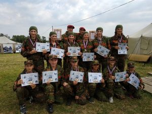 Ученики Власовской школы показали высокие результаты во время проведения военно-патриотического лагеря «Ратники Отечества. Бородино-2018».