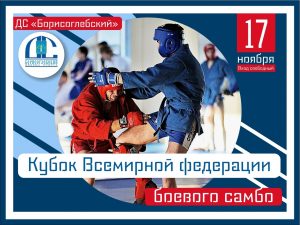 Кубок Всемирной федерации боевого самбо среди юношей и мужчин пройдет на главной арене ДС «Борисоглебский» в субботу, 17 ноября