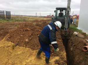 В с.Заворово проложено 56 метров канализационной сети и установлено два колодца