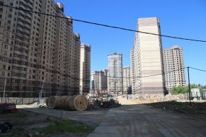 На территории ЖК «Раменский» работы ведутся активно