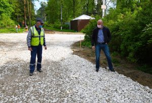 Сергей Демин провел мониторинг работ по устройству асфальтового покрытия