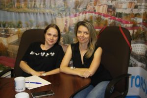 Гости студии Эльвира Гелевера член Общественной палаты и Мария Шевченко волонтер