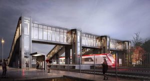 В Раменском на станции Ипподром будущего МЦД-3 начали строить новый пешеходный мост и кассовый павильон