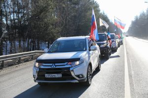 Автопробег в поддержку специальной спецоперации на Украине прошел в Раменском