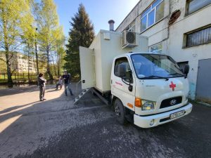 Выездная бригада специалистов Раменской больницы принимает сегодня пациентов ФАПа в Игумново