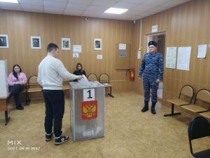 В Московкой области росгвардейцы обеспечивали правопорядок в период проведения выборов президента РФ