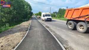 В селе Малышево Раменского округа появился новый тротуар