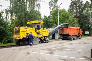 На ул.Королева в г.Раменское идут ремонтные работы автомобильной дороги