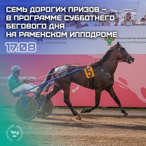 Семь дорогих призов – в программе субботнего бегового дня на Раменском ипподроме