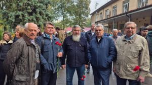 В Раменском в торжественной обстановке прошел митинг, посвященный открытию памятника основателю АО «РПКБ» С. В. Зеленкову и его последователям В. С. Магнусову и Г.И. Джанджгаве.