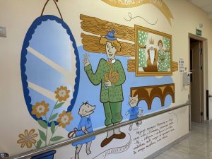 Студенты ГГУ Раменского округа расписали стены детского корпуса Центральной клинической больницы