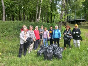 Участники программы «Активное долголетие» в Раменском устроили субботник на Борисоглебском озере