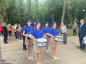 Молодогвардейцы приняли участие в торжественном марше с Георгиевской лентой