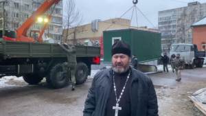 Полевой храм, специально оборудованный для проведения богослужений, был отправлен из Раменского в зону проведения специальной военной операции.