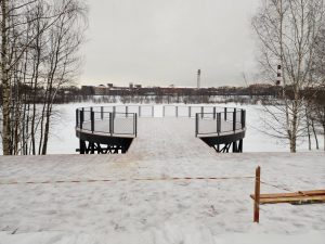 Благоустройство набережной в Раменском парке: работы идут полным ходом