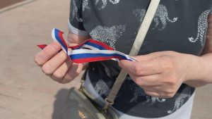В Раменском на площади Победы провели патриотическую акцию «Российский триколор»