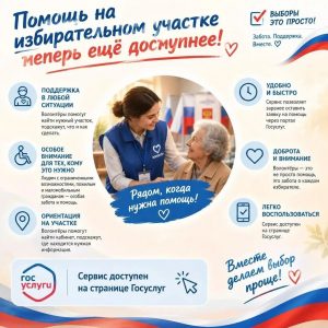 В Московской области, в том числе и в Раменском округе заработал сервис «Волонтёр на избирательном участке»